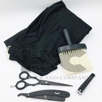 Kit de Coiffure Professionnel Durable Hooper Company : Ciseaux en Acier Inoxydable, Rasoir, Coupe-Ongles, Brosse à Cheveux et Cape de Barbier