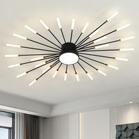 Plafonnier LED rotatif effet feu d'artifice nordique à 42 têtes pour salon, chambre et salle à manger, Zhongshan