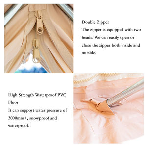 Nuovo Design moderno tela di cotone resistente per esterni 3m 5m 6m Teepee yglamping quattro stagioni campana a cupola pavimento rimovibile - Product Image 5