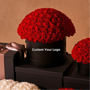 Lovebay Design personnalisé roses éternelles en gros 7roses pour toujours roses dans une boîte longue durée vraies roses conservées dans une boîte ronde - Product Image 5