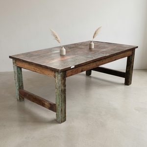 <b>Rustic</b> Wooden <b>Dining</b> <b>Table</b> Coffee <b>Table</b> Rectangle Handmade Antique Finish For Home <b>Farmhouse</b> Hotel Furniture - Product Image 5