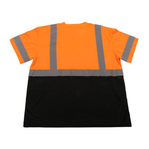 Chaleco de camiseta reflectante de ojo de pájaro con construcción transpirable para trabajadores del sitio de saneamiento Características Logotipo impreso - Product Image 4
