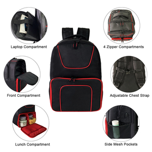 Großhandel Berühmte Designer Benutzer definierte Marke Hoch Erfahrene Fabrik Frauen Männer Rucksack Front Lunch Pocket Auslaufs ichere Lebensmittel kühler Taschen - Product Image 5