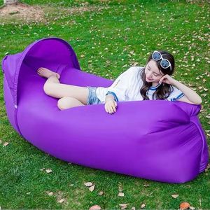 Canapé-<span class=keywords><strong>lit</strong></span> <span class=keywords><strong>gonflable</strong></span> paresseux en tissu Oxford, portable et pliable pour l'extérieur, camping, sac de couchage, auvent, bateau - Product Image 5
