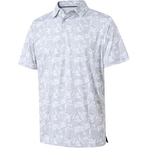 Polo de golf athlétique pour hommes en polyester extensible dans les 4 sens avec logo personnalisé OEM polos pour hommes de sublimation de haute qualité - Product Image 2