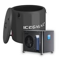 ICEGALAX 1/2HP 1HP refroidisseur d'eau WIFI APP contrôle froid refroidisseur plongeant avec filtre bain de glace refroidisseur Machine équipement de refroidissement