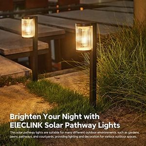 Lot de 6 lampes solaires d'extérieur super lumineuses, étanches IP65, 12 heures d'autonomie, pour allées de jardin, aménagement paysager, éclairage décoratif WADE-JS - Product Image 3