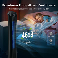 Oferta Especial: Ventilador de Torre Digital sin Aspas, Oscilante, Eléctrico, con Temporizador, 50W, Control Remoto, de Plástico, para Exteriores y Hoteles
