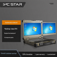 Ordinateur portable robuste IP65, double écran FHD 15,6 pouces, processeur Core i9 i7, carte graphique 4G, boîtier en alliage d'aluminium, station de travail industrielle haute performance