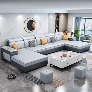 Sofá Esquinero en Forma <span class=keywords><strong>de</strong></span> U <span class=keywords><strong>de</strong></span> Estilo Europeo al <span class=keywords><strong>Mejor</strong></span> Precio al por Mayor, Sofá <span class=keywords><strong>de</strong></span> Cuero <span class=keywords><strong>de</strong></span> 7 Plazas para Sala <span class=keywords><strong>de</strong></span> Estar, Sofá Seccional Largo, Juego <span class=keywords><strong>de</strong></span> Muebles - Product Image 3