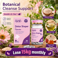 OKTW Capsules Détox Minceur à la Coque de Psyllium pour la Détoxification et la Perte de Poids, en Stock, Échantillons Gratuits, Marque Privée, OEM