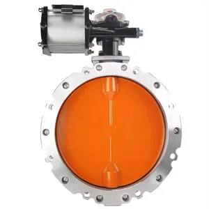 V2FS/V1FS powder ventilation butterfly single and double flanged pneumatic dust butterfly valve