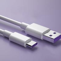 Kabel Data Micro USB Tembaga Murni 1m dengan Lapisan PVC, Logo Kustom, Pengisian Cepat 2A untuk Android, Dijual Langsung dari Pabrik