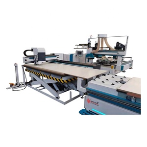 Máy dán nhãn tự động cho tủ tủ quần áo Bảng điều khiển dây chuyền sản xuất Mach3 điều khiển <span class=keywords><strong>CNC</strong></span> <span class=keywords><strong>Router</strong></span> đồ nội thất sản xuất mang bơm - Product Image 5