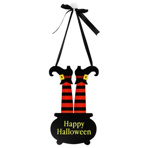 Cheap Selling Halloween Door Decorative Trick Or Treat October Witches Halloween Porch Decorations For Party