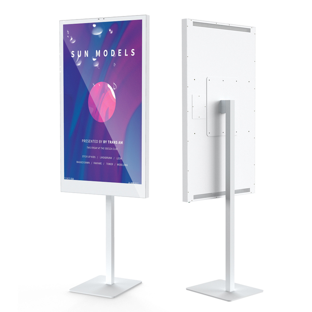 43 49 55 Inch LCD Advertising Displays High Brightness Digital Screen Semi Outdoor Floor Stand Signage