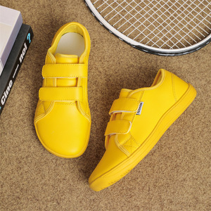 Zapatos Deportivos Amarillos con Velcro, Cómodos para Caminar, Combinan con Todo, para Uso Diario, Superficie Resistente a las Manchas, Suela Plana y Suave - Product Image 1