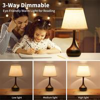 Lampe de table rétro tactile portable pour chambre d'hôtel de luxe de haute qualité