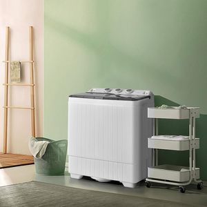 Lave-linge semi-automatique à double cuve 7 kg, chargement par le haut, boîtier en plastique, haute efficacité, pour usage domestique et extérieur, neuf - Product Image 3