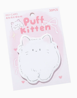 Blocs-notes autocollants mignons en forme de chaton - 10,5x13cm - Notes adhésives modèle chat