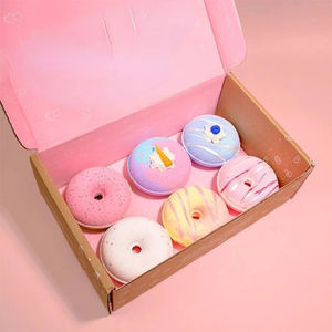 Fournisseur de bombes de bain effervescentes ODM, bombes de bain naturelles colorées à bulles, étiquette privée, <span class=keywords><strong>en</strong></span> vrac, <span class=keywords><strong>en</strong></span> forme de cupcake, à la noix de coco, coffret cadeau - Product Image 3