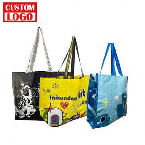 Bolsa de Tela Tejida de PP Reciclado Ecológica y Económica, Bolsa de Mano de PP Laminado, Bolsa Personalizada de PP Tejido - Product Image 1