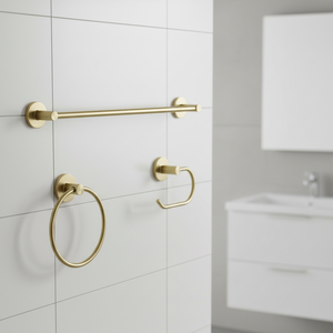 Ensemble d'accessoires de salle de bain en or mat 3 pièces, matériel de salle de bain moderne de luxe pour la maison et l'hôtel, haute qualité - Product Image 1