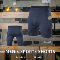 Shorts de sport pour homme à séchage rapide, compression, taille mi-haute élastique, imperméables, extensibles, avec poches, pour le fitness et le basketball, imprimé décontracté