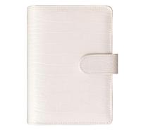 Protège-cahier A6 en cuir PU motif crocodile – Reliure à 6 anneaux rechargeable pour journal