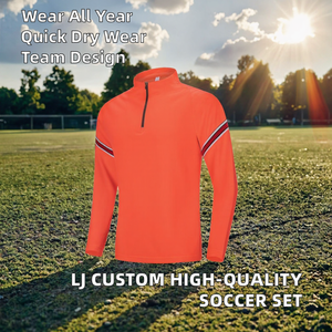 Maillots de football LJ personnalisés de haute qualité 100% polyester à séchage rapide, manches longues, pantalon long, ensemble de survêtement de football unisexe - Product Image 2