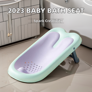 2023 venta al por Mayor de verano infantil Rosa TPE baño bañista asiento plegable multifunción bebé <span class=keywords><strong>bañera</strong></span> conjunto <span class=keywords><strong>para</strong></span> niños hecho de Bambú - Product Image 2