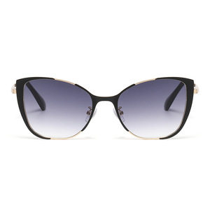 Jamie 895 Metal Frame Cat Eye Sunglasses Black UV400 Women's Fashion Sunshades Class 2 Lens AC Material - Product Image 5