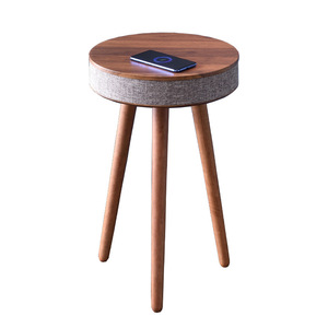 Solid Wood Bluetooth Speaker Smart Voice Music Multifunctional Wireless Charging <strong>Side</strong> <strong>Table</strong> <strong>Storage</strong> for Living Room Coffee <strong>Table</strong> - Product Image 2