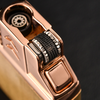 Briquet gonflable en chef boîtier intérieur en laiton rétro meule créative double interrupteur Zoro ZP briquet modèle universel