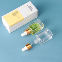 Flacon compte-gouttes en verre clair recyclable et gradué, mono-matériau durable, 10 ml et 15 ml, pour huiles capillaires et pour le cuir chevelu