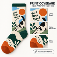 Chaussettes numériques 360 personnalisées OEM pour adultes, en polyester/nylon/coton/bambou/laine, résistantes aux déchirures, à séchage rapide, respirantes et sans coutures