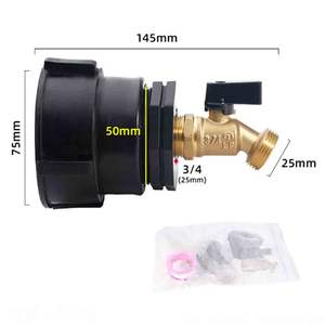 Accesorios para manguera de jardín S75 X6 rosca gruesa galón IBC adaptador de tanque adaptador de bloqueo de leva de jardín manguera conector rápido - Product Image 2