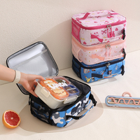 HuduiBrand Duurzame Waterdichte Geïsoleerde Oxford Lunchtas voor Kinderen Draagbare Thermische Koeltas Lekvrije Rits Sluiting 5 Inch School