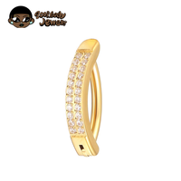 Implanté G23 Titane Nombril Piercing Zircone Ventre Anneau Clicker Sexy Corps Bijoux
