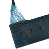 Câble coaxial micro LVDS EDP DF56 à 50 broches, pas de 0,3 mm, avec pinout inversé, longueur 400 mm, pour écran LCD industriel