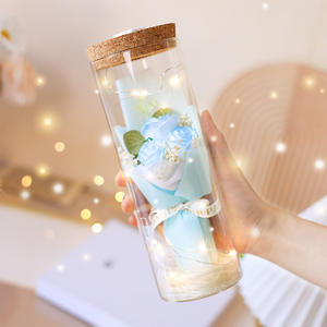 Regalo de San Valentín o Cumpleaños, Ramo de Flores Artificiales Ecológicas de Alta Calidad (Rosas, Girasoles), Cristal, Año Nuevo Chino - Product Image 3