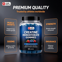 Gummies de Créatine en Gros 5000mg Créatine Monohydrate Saveur Baies 120 Gummies Croissance Musculaire Maigre Force pour la Musculation OEM