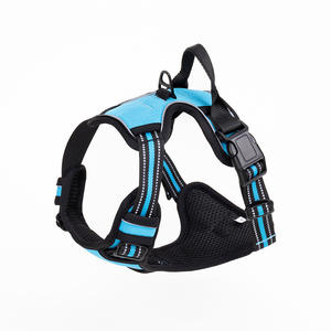 Set <span class=keywords><strong>Harness</strong></span> anjing tanpa tarik tahan lama luar ruangan Polyester Oxford anjing merawat kantong kerah hewan peliharaan bundel tali pelatihan berjalan - Product Image 3