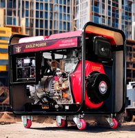 Machine à souder mobile 5KW de haute qualité avec moteur diesel vertical à refroidissement par air à cylindre unique à blindage ouvert