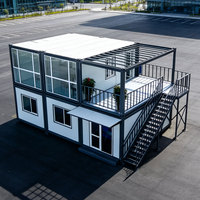 Maison conteneur personnalisée, assemblée, mobile, préfabriquée, 20 pieds, 40 pieds, en kit, fournie directement par l'usine