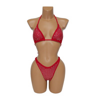 S759 Disponible Tenue de strip-teaseuse Performance Wear, Vêtements de strip-teaseuse, Tenue de danse exotique pour filles, Bikini deux pièces, Vêtement de plage orné de cristaux