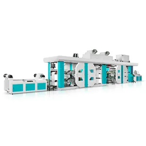 Máquina de impresión flexográfica de alta velocidad, sacos de válvulas de doble cara, bolsas de cemento, tipo CI, 4 + 4 colores