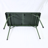 Moon Table pliante d'extérieur de 1.2m avec panneau en polyéthylène haute résistance Chaises en plastique non toxiques et insipides pour la plage