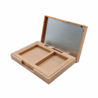 BAIYAN 8g Étui de palette de blush bicolore en ABS écologique, conteneur compact pour cosmétiques, couleur personnalisée, gaufré, brossé 3mm