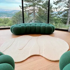 Tapis unique à texture organique Tapis moderne personnalisé Wabi Sabi Tapis Boutique Présentoir Grande pièce Tapis personnalisé Coffrets cadeaux